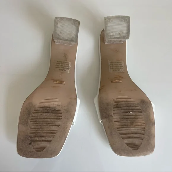 Billini White Mini Heels - Picture 5 of 8